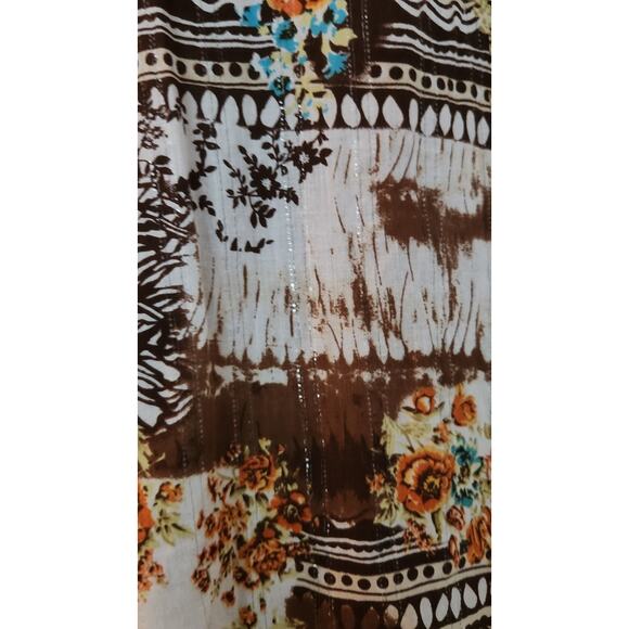 Anu By Natural Size XL Multi-Colored Fall Bohemian Styled Vest Cotton - Picture 7 of 9